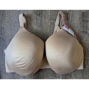 Cacique Women's Invisible Backsmoother Lightly Lined Nude Bra Size‎ 38DDD NWT